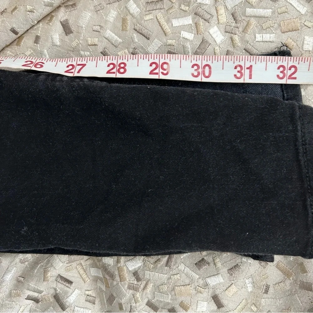 Veronica Beard kate skinny high rise black raven jeans inner slit sz 26/2 #243. - Picture 9 of 13